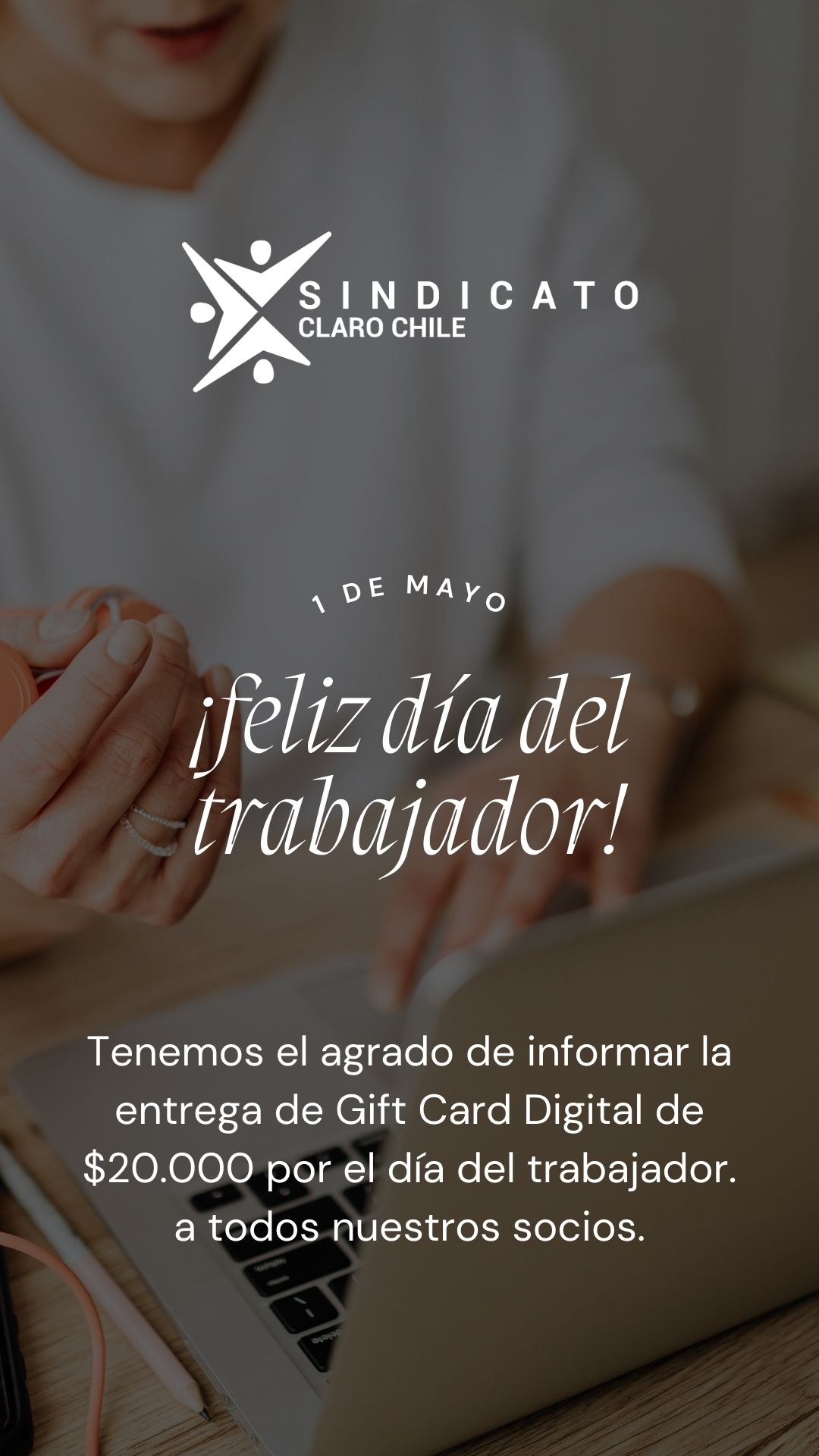 Historia de Instagram Feliz Dia del Trabajador Minimalista Blanco (1)
