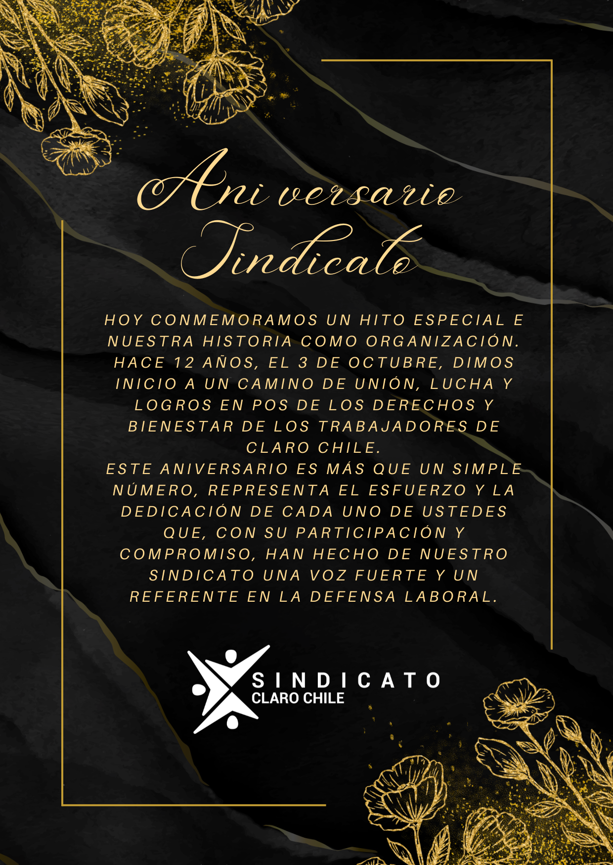 Saludo Aniversario Sindicato